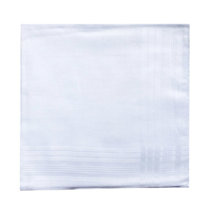 CoCoUSM Men's Handkerchiefs 100% Cotton Solid White Hankies Set - Image 4